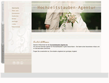 Tablet Screenshot of hochzeitstaubenagentur.de